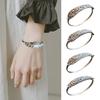Håndlaget Sterling Sølv Armbånd med Skje Blomstermønster Åpent Armbånd Boho Stil Håndtak