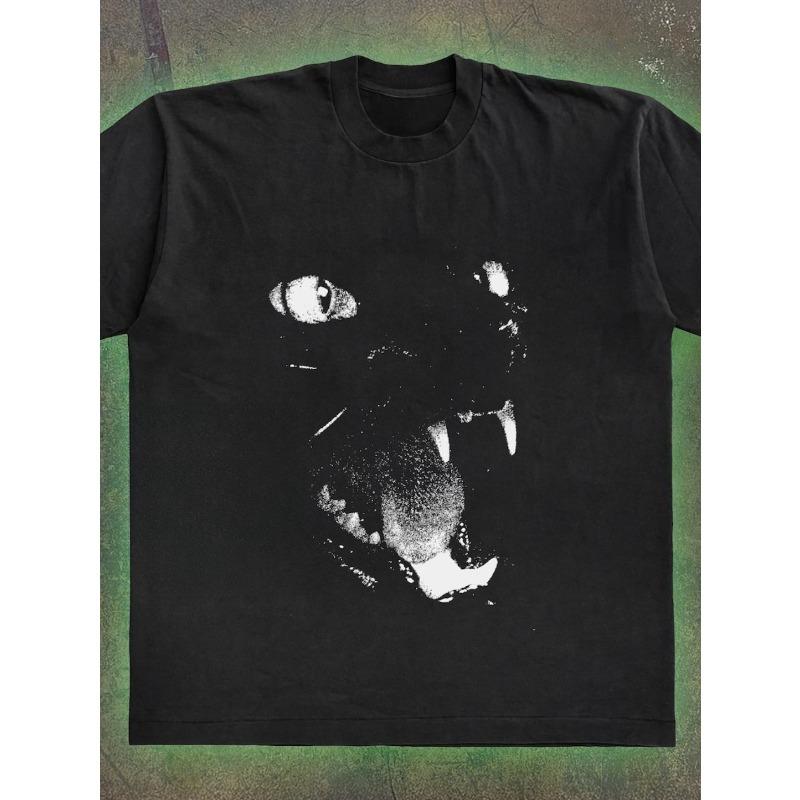 

Retro Style Black Cat T-shirt, Dark Gothic Style Y2K T-shirt, Men s Summer New Casual Unisex T-shirt S разноцветный
