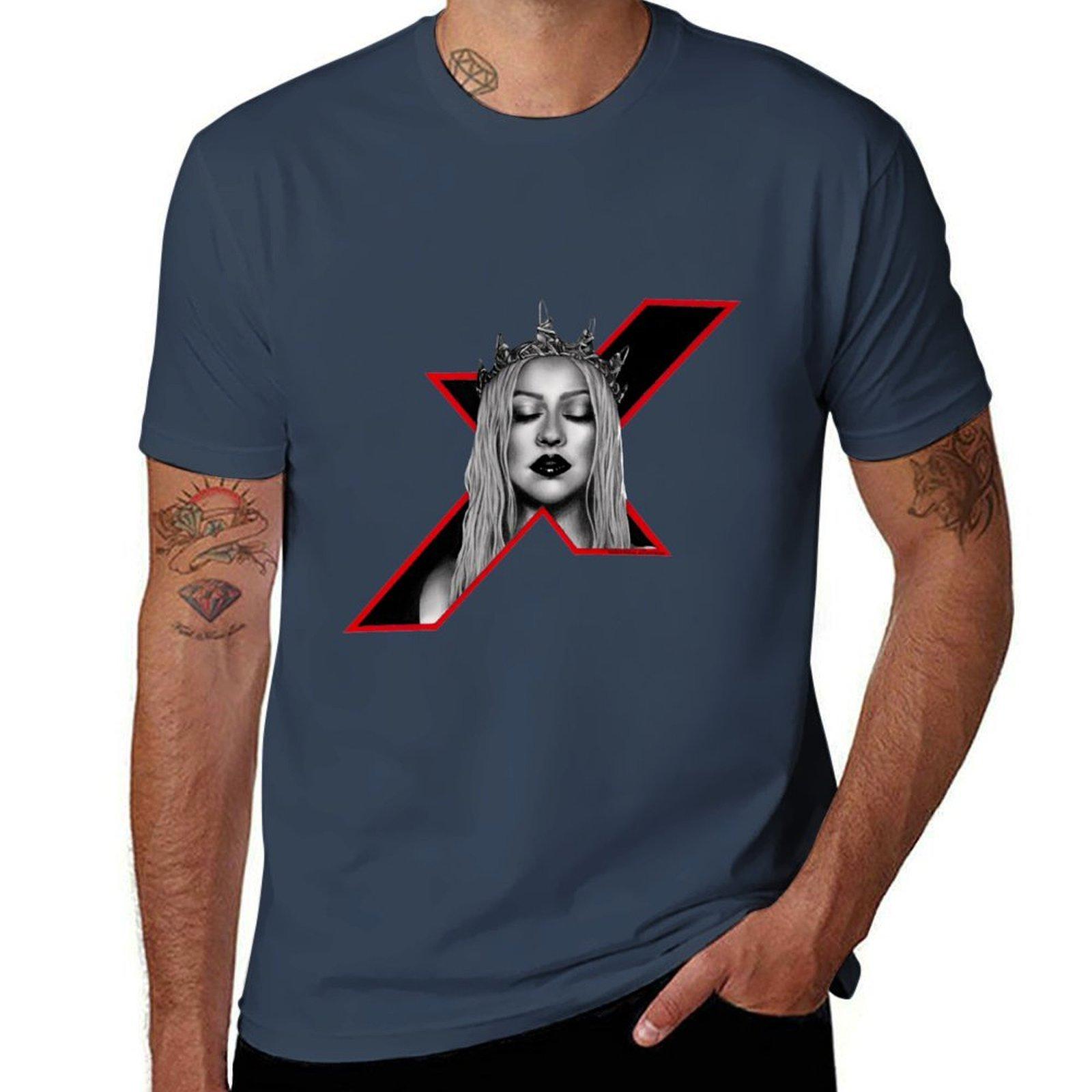 Xtina white TShirt Casual Soft Cotton Short Sleeve Tee S