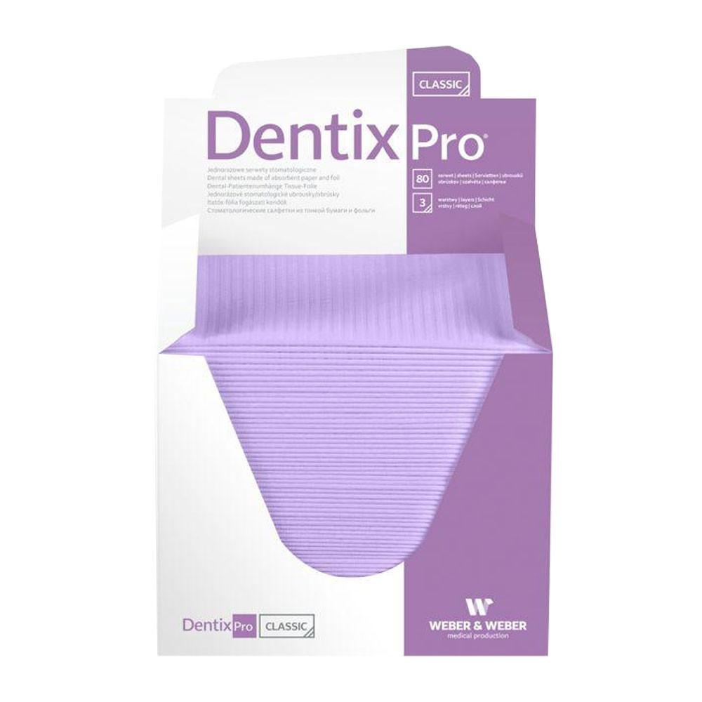 Dental Napkin 33cm X 48cm Purple Foiled 54g Dentixpro 80pcs