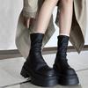 Temperament foreign style simple small man thick heel thin boots children wasteland wind short boots women's autumn 2025 new