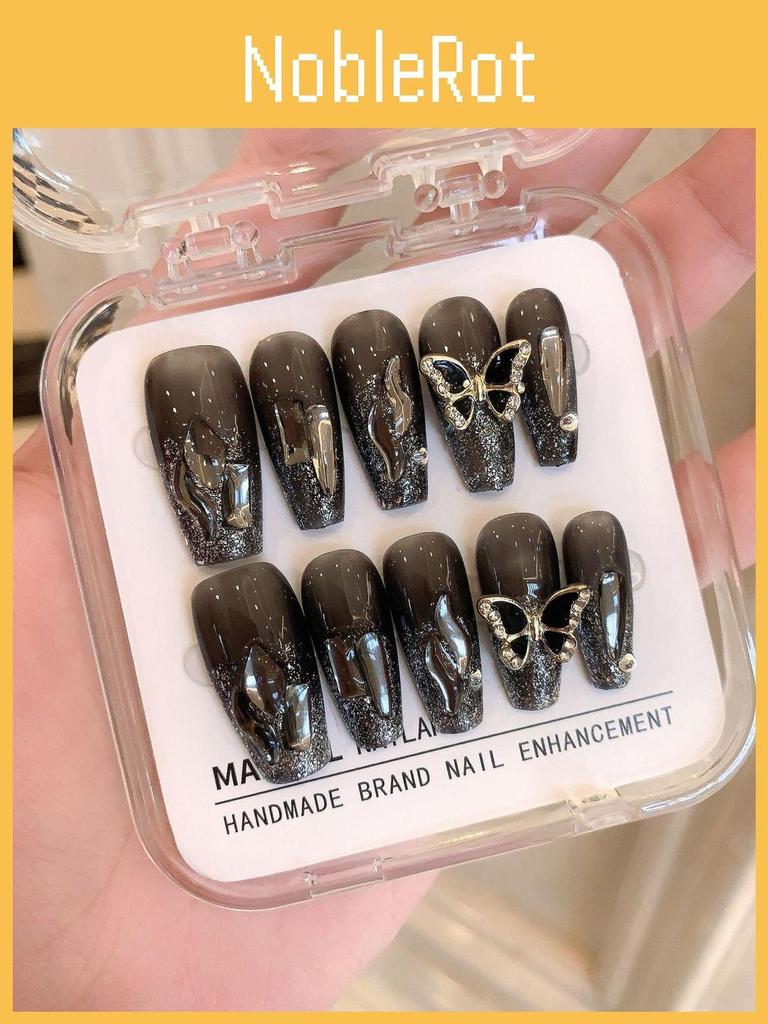 Handmade Butterfly Nail Sticker Wholesale Ice-clear Long-wearing Sparkling Diamond