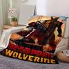 1pc Deadpool and Wolverine Printing Blanket - Soft, All-Season Throw for Living Room, Bedroom,Personalized Gift with Adorable Cartoon Design