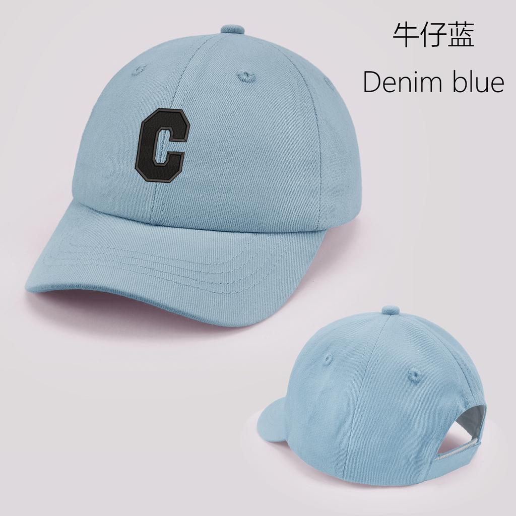 Gorra de Béisbol para Bebé Letra C Linda de Color Sólido Sombrero de Sol para Niños Pequeños con Orejas Verano Ajustable Niños Niño Niña Gorra de Visera