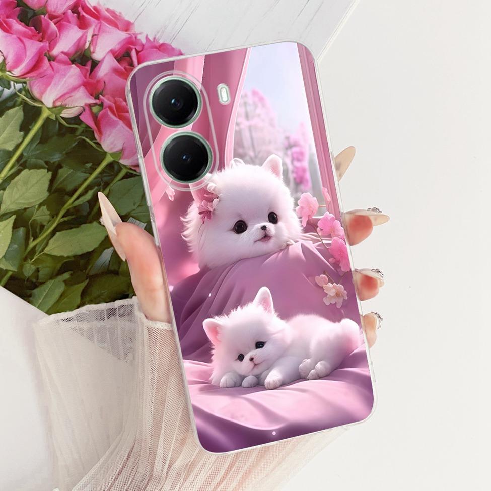 Clear For Xiaomi Poco X7 Pro Case Cover Cute Cat Fashion Butterfly Funny Painted Casing For Poco X7Pro 2412DPC0AI 2412DPC0AG
