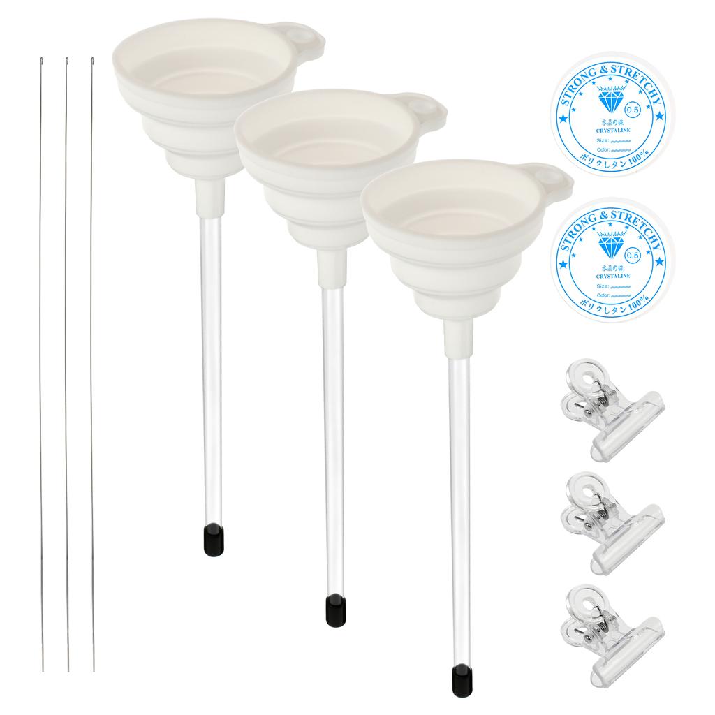 Beading Funnel for Clay Beads Complete Beading Funnel Kit Practical Beading Funnel Tool Kit Reusable Clay Bead Funnel for Making