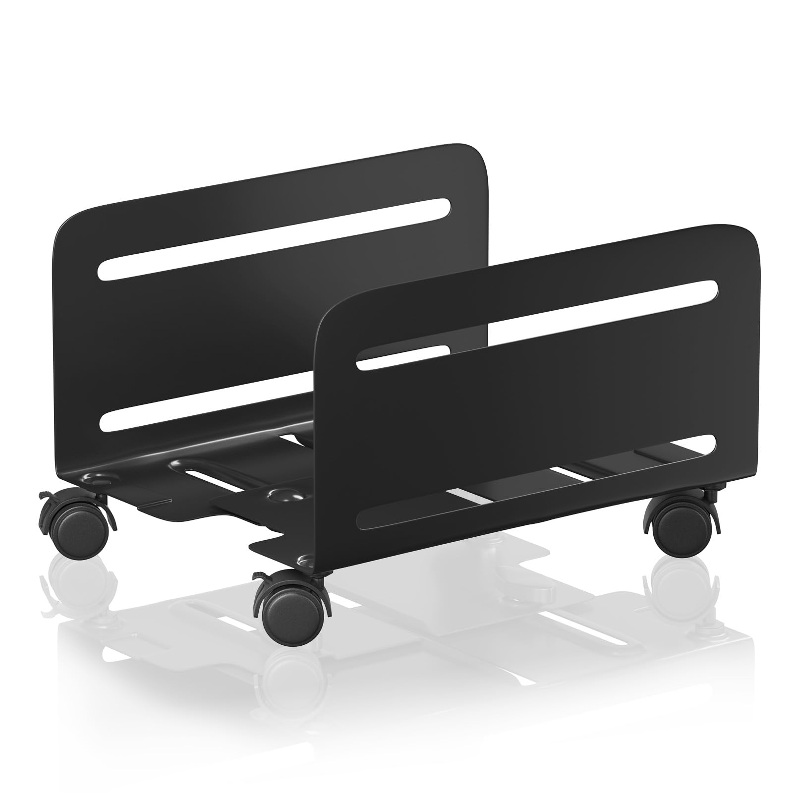 

AGPTEK CPU Cart with Side Movable CPU Stand for Adjustable 10kg Weight Foot Heat Dissipation Dust PC Storage Extendable Steel with 4 Ideal for Offices
