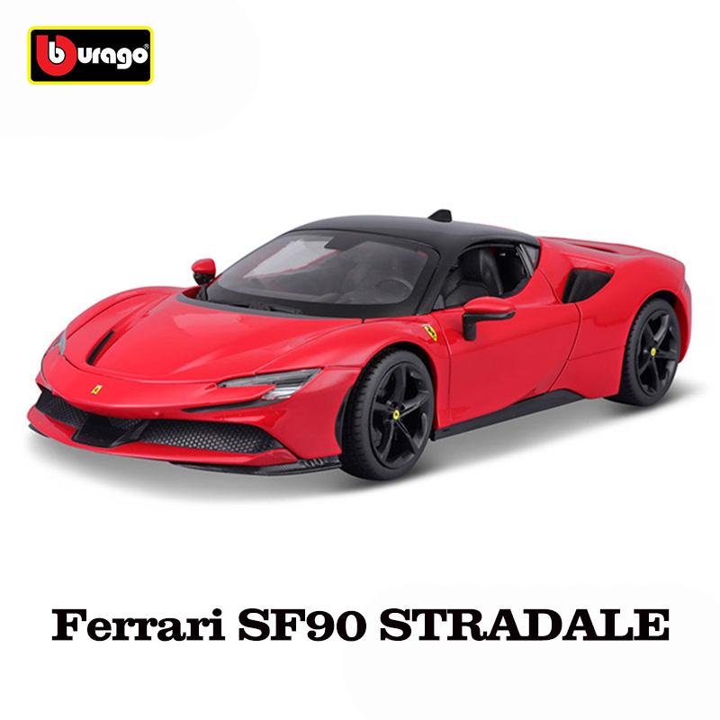 GCD2 Bburago 1:18 Ferrari SF90 XX Stradale 296GTB FXXK EVO SF90 SP1 MONZA racing model simulation car model alloy car toy collection