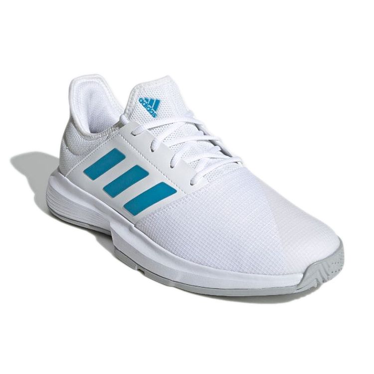 Adidas GameCourt White Sonic Aqua Men Sneakers Cloud-White Grey-Two GZ8514