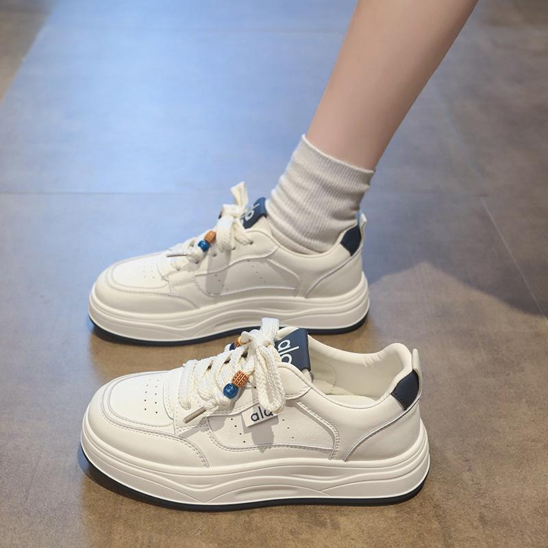 

Soft leather little white shoes women s 2025 new spring and autumn versatile casual board shoes ins trendy breathable niche sports shoes 40 синий
