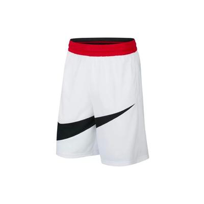 Lockere Basketball-Shorts mit großem Logo-Print für Herren, Weiß, BV9385-100