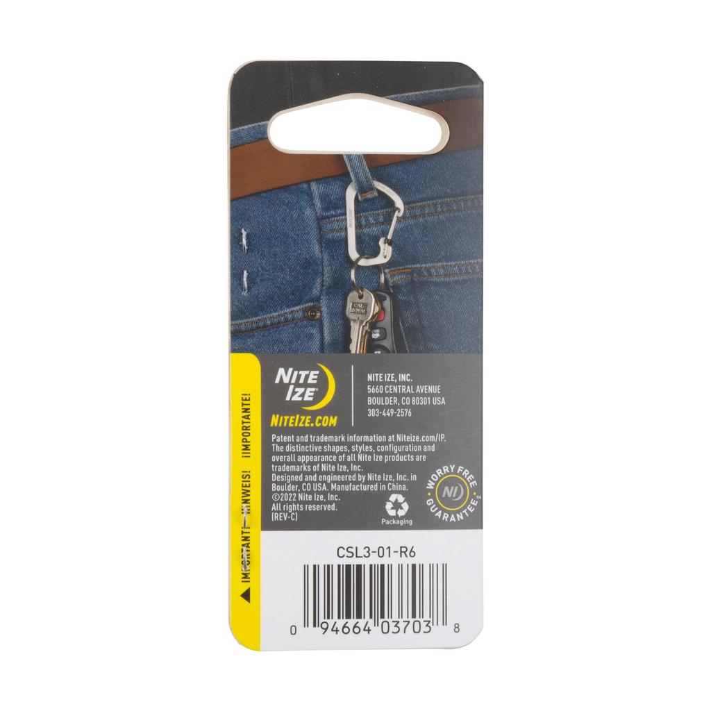 NITEIZE Karabinek SlideLock #3 Wszystkie 2 kolory | Oficjalny produkt z Japonii | Bezpieczny klips