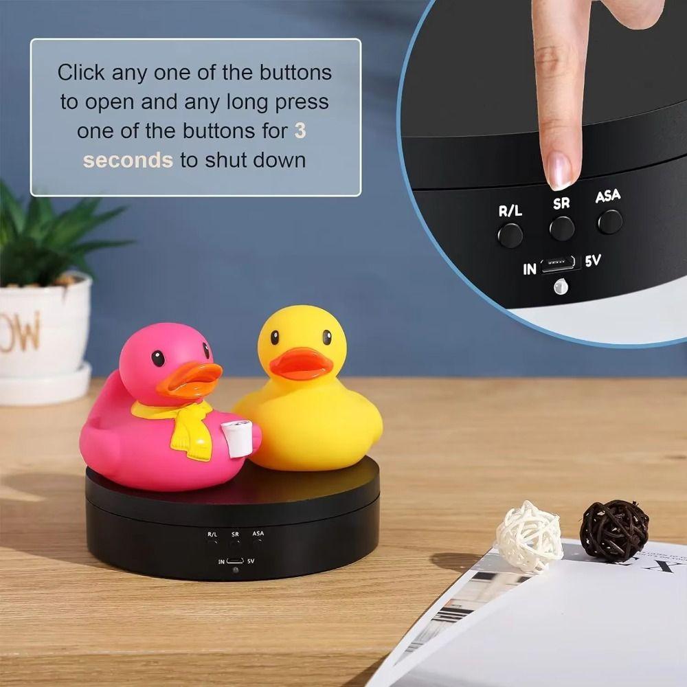 3 Speeds Jewelry Rotating Turntable Motorized 360 Degree Turntable  Photography Displays
