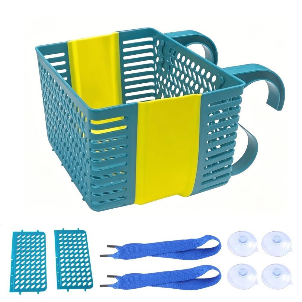Plastic Swimming Pool Storage Basket Large Suction Cup Storage Basket  for Home