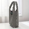 Striped Pattern Knitted Handbag Fashion Crochet Bag For Women Aesthetic Bucket Bag With Snap Button