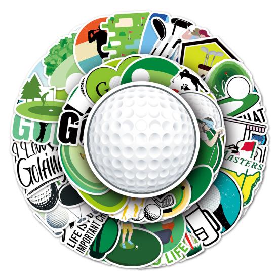 

Stationery Sticker Golf Elements Rich Patterns Self-adhesive Cartoon Golf Stickers