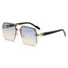 Rimless Square Sunglasses Men Half-Frame Man Sun Glasses Brand Designer Eyewear Uv400 Male Shades