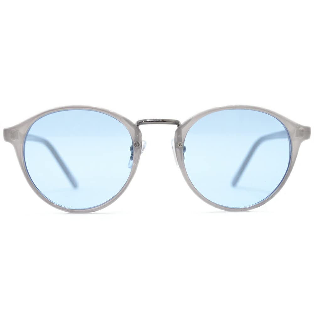 Fashion Boston Light Colored Lenses Mirror Clear ty2940 [MERRY PLEASURE] Sunglasses, Glasses, Men's & Women's, Style, Round, (Gray, Blue, Beige, Gold,