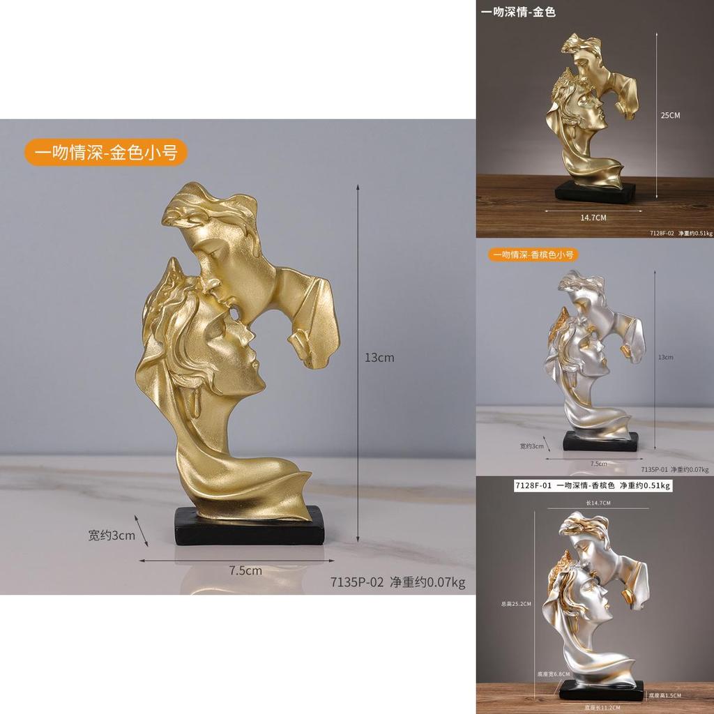 Modern Minimalist Resin Sculpture For Home Office Decor Gift For Couples And Friends