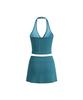 VIKINI VENDER Vesta Halterneck Tank Top Skirt Bikini - Aqua Blue