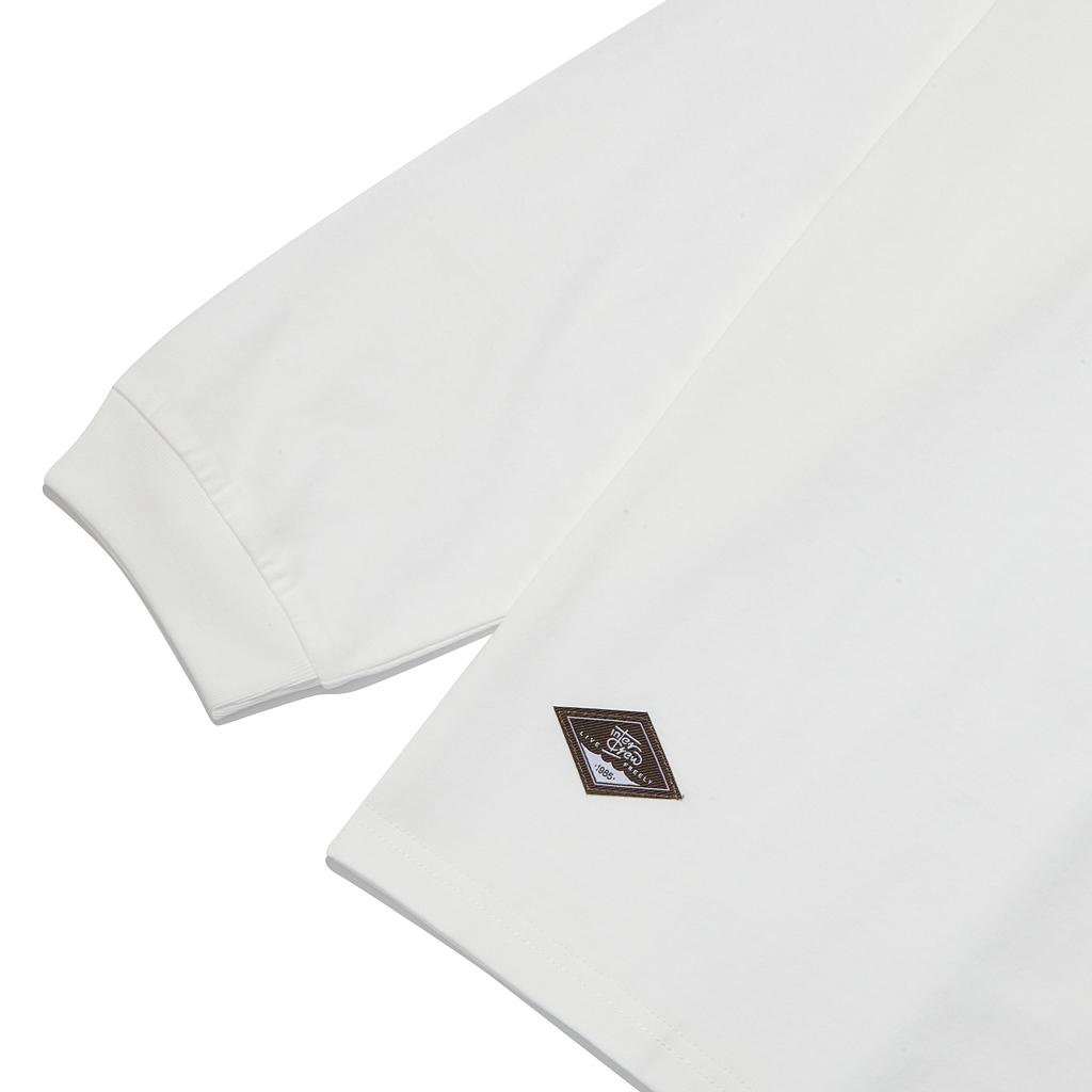 INTERCREW New Logo Halftone Print Long-Sleeve T-Shirt White Itz3Tr01Aoh