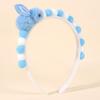 2Pcs Rabbit Fur Ball Headband Cute Rainbow Cartoon Unicorn Bow Hair Bands For Girls Children Kids Diadem Headdress Accessories
