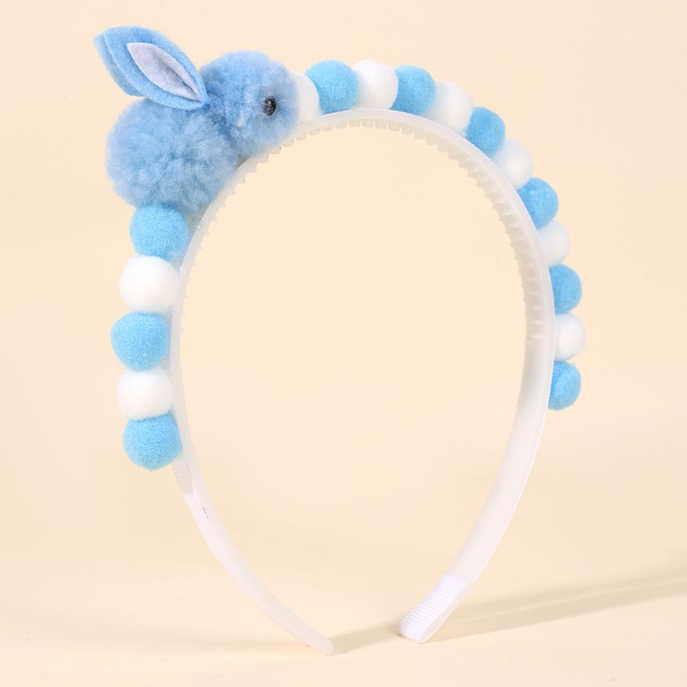 2Pcs Rabbit Fur Ball Headband Cute Rainbow Cartoon Unicorn Bow Hair Bands For Girls Children Kids Diadem Headdress Accessories