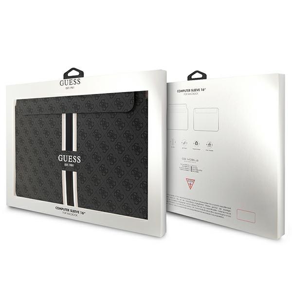 Pokrowiec do 16" Guess 4G Printed Stripes Czarny