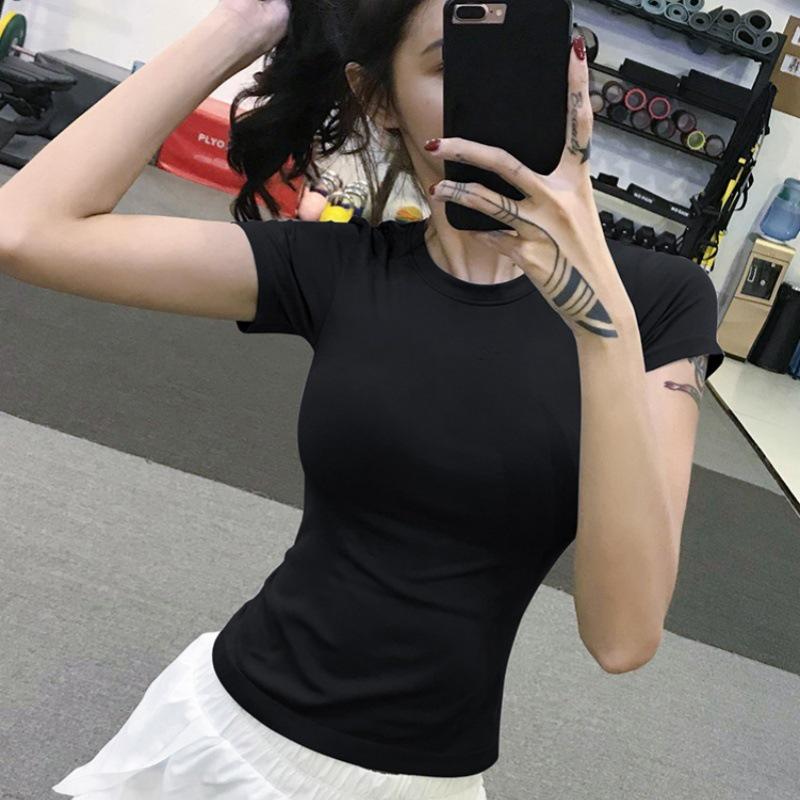 Haut de Sport Respirant et Extensible à Manches Courtes pour Femme - Séchage Rapide, Coupe Ajustée pour la Course à Pied, l'Entraînement et le Yoga