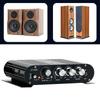 ST-838 HiFi 2.1 Channel Power Amplifier Stereo Bass Sound Amp RMS 80W*2 Class D Mini Media Player MP3 Car Black Home Amplify