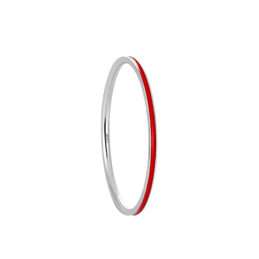 YIZIZAI Echter 925er Sterlingsilber Einfacher Dünner Emaille Roter Schwarzer Fingerringe Für Frauen Hochzeits Schmuck Geschenke