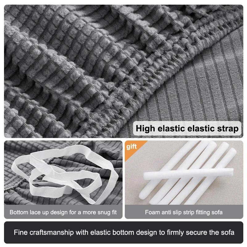 Husă Elastică Uni pentru Canapea pentru Living Acasă Huse Elastice Jacquard Anti-Alunecare pentru Colțar 1/2/3/4 Locuri Pr