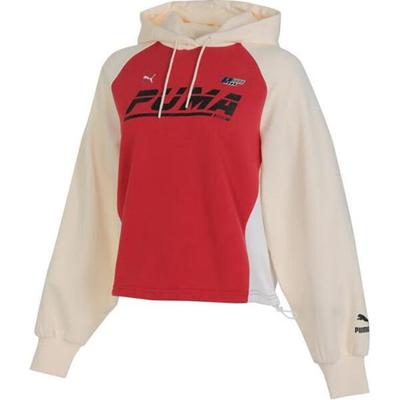 Amerykańska Retro Casualowa Sportowa Bluza Pulowerowa Color Block Kobiety bluza Czerwona 625819-24