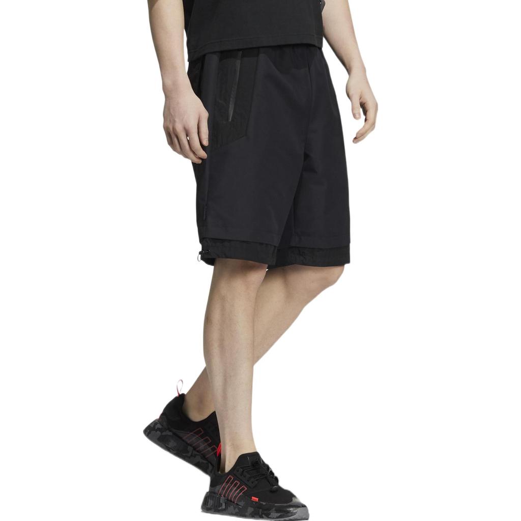 Adidas Pantaloni scurți sport cu șnur de culoare uni Pantaloni pentru bărbați negru HE6604