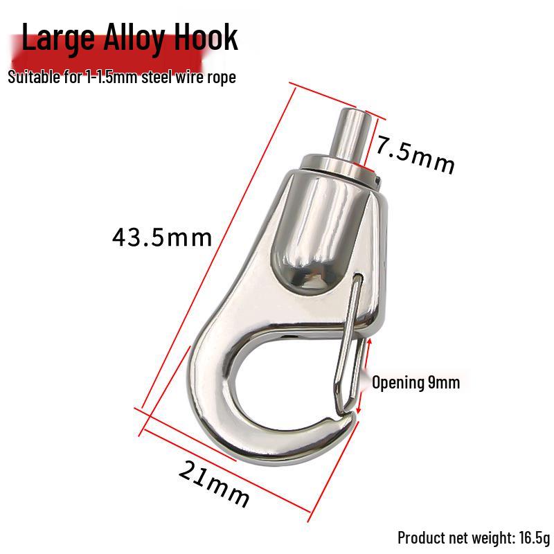 Steel Wire Adjustable Alloy Hook for Hanging Light Fixtures, Pictures, Displays, and Billboards.
