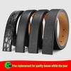 Genuine Leather Men's Belt Strip, No Buckle, NFC-Compatible, Punched Design