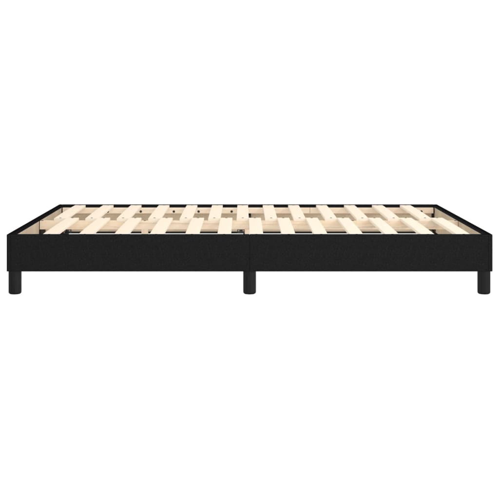 Box Spring Bed Frame Black 140 x 190 cm Fabric