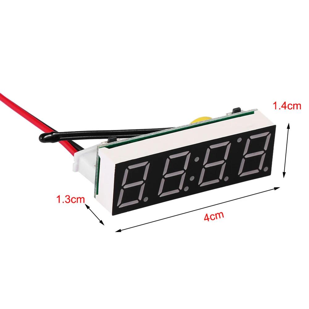 3 In 1 Car Temperature Clock High Precision Electronic Clock Voltmeter Luminous Digital Temperature Gauge Automobile Accessories