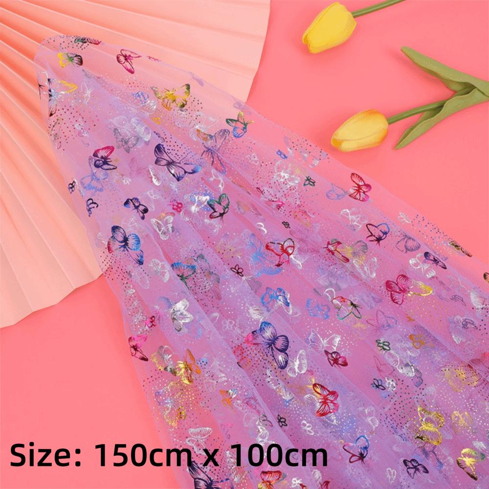 Handmade Tulle Fabric Bronzing Mesh Fabric New Organza Mesh Fabric Backdrop Decoration