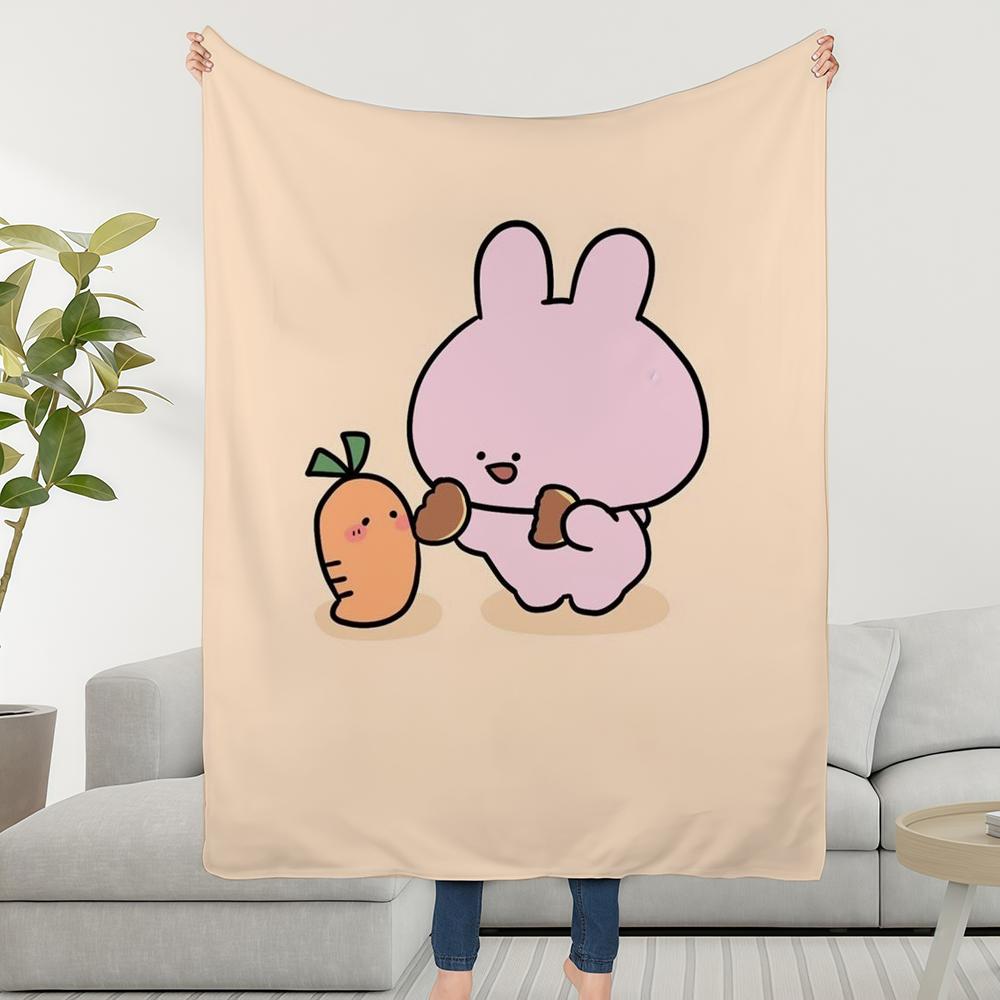 A-AsamimichaanS Cartoon Schlafend Niedliche Decke Weiche Warme Flauschige Überwurf Super Kinderspielzeug Bett Sofa Auto Wiege