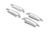 Topped Handle Pads (8 Parts, Stainless Steel) OmsaLine - Italian Stainless Steel for Fiat Linea 2006-2018