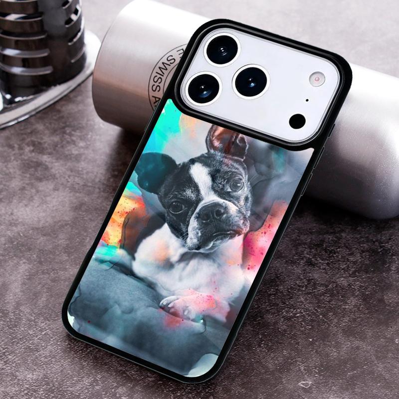 Cute French Bulldog Boston Terrier Phone Case For iPhone 17 16 15 14 13 12 11 Pro Max Plus 17Air Soft Silicone Cover