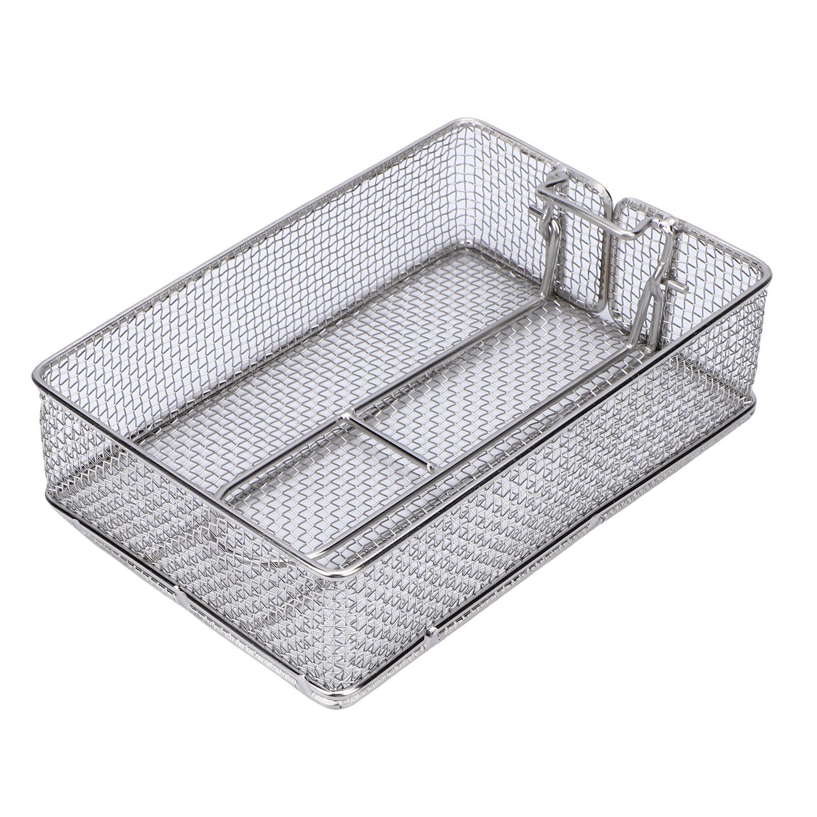 Igeteck Fry Basket With Foldable Detachable Handle Multifunctional Stainless Steel Fine Mesh Frying Basket For Frying Food