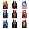 Premium Quality Graphic 3d Print Skull Mens Gym Muscle Vest Shirt Sport Fitness Tank Tops