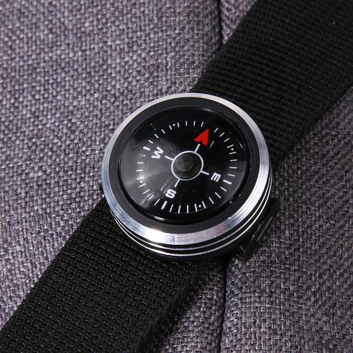 Bussola con Bottone a Cinturino Portatile Braccialetto Escursionismo Outdoor Orologio Resistente Bussola Accessori da Campeggio