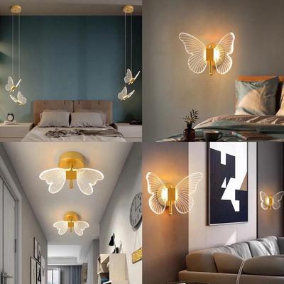 Postmodern Butterfly Pendant Light for Children's Room, Bay Window, Staircase, or Bar