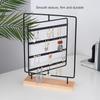 Jewelry Holder 5 Layers Ear Card Rotating Stand Earrings Pendant Hanger Wood Base Jewellery Rack Showcase Organizer