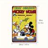 2D Flat, 1pc Retro Disney Mickey Mouse and Donald Duck Aluminum Tinplate Wall Art- 30.48x20.32cm Retro Cartoon Painting, Suitabl