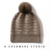 Cashmere Hat Women's Autumn and Winter Knitted Hat Solid Color Versatile Hairball Wool Hat Casual Shopping Thermal Hat Explosion