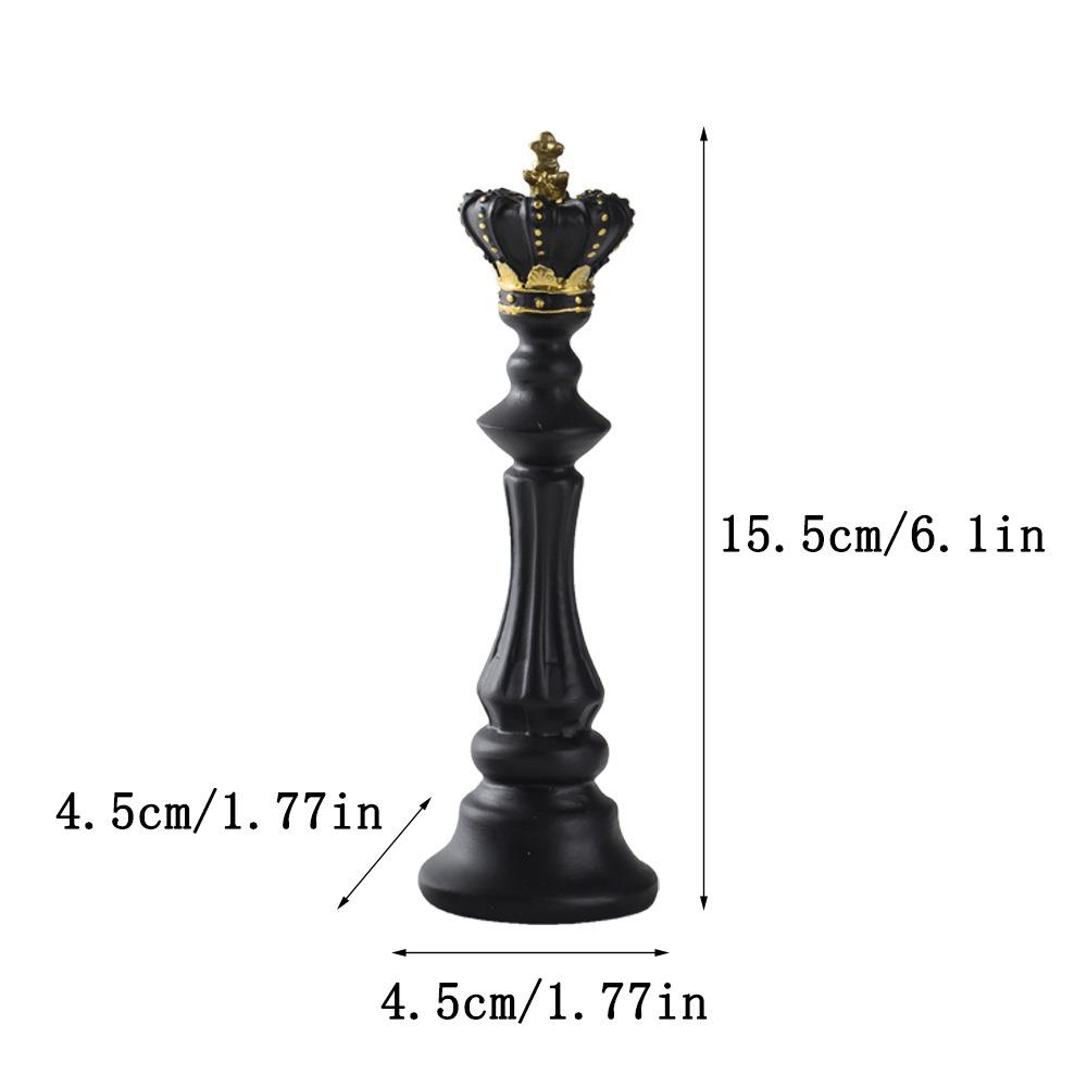 2026 Trending Chess Decor Set,King Queen Knight Chess Piece Decor Sculpture Ornament Collectible Figurine for Home House Office